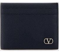 VALENTINO GARAVANI VLogo Signature Grained Leather Credit Card Holder - Size: OS - male