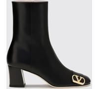 VALENTINO GARAVANI VLogo Signature Leather Ankle Boots with Block Heel - Size: 38½ - female