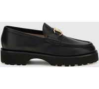 VALENTINO GARAVANI VLogo Signature Penny Loafers in Smooth Leather with Lug Sole - Size: 41 - female