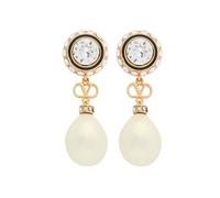 Valentino Garavani Vlogo Swarovski Pearl-embellished Earrings - Gold - One Size
