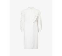 Valentino Garavani Womens Valentino Garavani Embroidered Long-Sleeve Cotton Mini Dress Bianco 10
