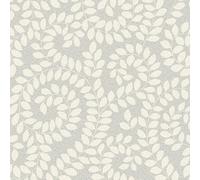 Valentino Leaf Wallpaper Belgravia Grey One Size