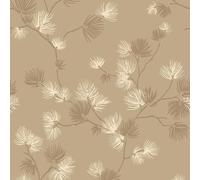 Valentino Pine Textured Heavyweight Vinyl Wallpaper with Metallic Finish for a Modern Living Room, Kitchen, Bedroom, Lounge Champagne Belgravia 1933