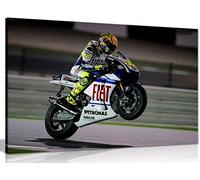 Valentino Rossi Moto Gp Canvas Wall Art Picture Print (36x24in)