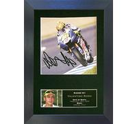 VALENTINO ROSSI Signed Autograph Mounted Photo Reproduction PRINT A4 Rare Perfect Birthday (297 x 210mm) #33 (Mount & Print (Black Frame)