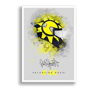 Valentino Rossi signed photo MotoGP Motorcycle legend helmet poster print autograph framed display memorabilia gift (A4 poster only)