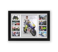 Valentino Rossi Signed Poster Print - Limited Edition Autograph Fan Gift - Collectible Memorabilia Merchandise (Unframed A4 (30x21cm))