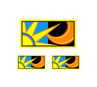 Valentino Rossi Sticker Fluorescent Yellow Sun and Moon Vinyl 2013