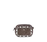Valentino Suede Belt Bag Eyelet Detail - One Size - Brown