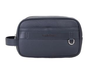 VALENTINO Toiletry Bag Landon Soft Cosmetic Case Blu Dark Blue