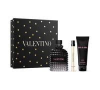 Valentino UOMO BORN IN ROMA Gift Set 100ml Eau De Toilette, 10ml EDT & 75ml Show