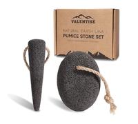 VALENTISE Pumice Stone Set - 2 Packs Natural Foot Scrubbers to Remove Dead Skin and Callusess, Pedicure Exfoliation Tools for Feet and Hands