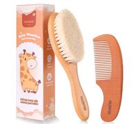 VALENTISE - Wooden materials: our toddler hair brush measures 18 x 5 cm and the comb for toddlers measures 13 x 4.5 cm, made of natural wood