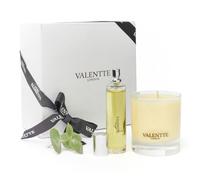 Valentte Luxury Scented Candle Gift Set with Room Mist, Soy Wax Aromatherapy Essential Oils, Long Lasting Fragrance, Made in the UK (White Neroli & Lemon 150g & 30ml) - Gift for Her, Mother’s Day Gift
