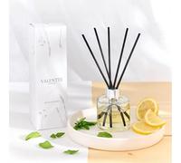 Valentte Reed Diffuser, 100ml, Wild Mint & Sicilian Lemon Scent, Premium Black Fibre Reeds