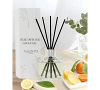 Valentte Reed Diffuser for Home, Citrus Grove Home Fragrance, 100ml Luxury Reed Diffuser with Premium Black Fibre Reeds