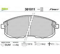 VALEO 301011 Brake pad set
