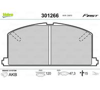 VALEO 301266 Brake Pad Set, disc brake for TOYOTA