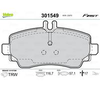 VALEO 301549 Brake Pad Set, disc brake for MERCEDES-BENZ