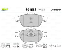 Brake pads Front Axle 301566 VALEO for RENAULT WIND LAGUNA II GRAND SCÉNIC II