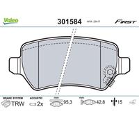 Brake pads Rear Axle 301584 VALEO for OPEL KIA CHEVROLET