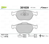 BRAKE PAD SET DISC BRAKE 301639 FOR FORD AUSTRALIA ALDA 2.0L N4JB 2.0L 4cyl 1.8L
