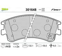 VALEO 301648 Brake pad set