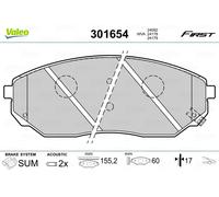 VALEO 301654 Brake pad set