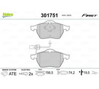 Brake pads Front Axle 301751 VALEO for AUDI VW