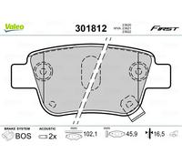 VALEO 301812 Brake Pad Set, disc brake for TOYOTA