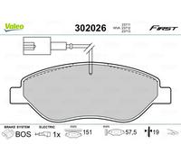 VALEO 302026 Brake Pad Set, disc brake for ALFA ROMEO,CHRYSLER,FIAT,LANCIA