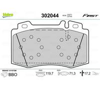 VALEO 302044 Brake pad set