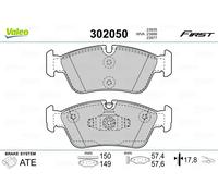 VALEO 302050 Brake Pad Set, disc brake for BMW,BMW (BRILLIANCE)