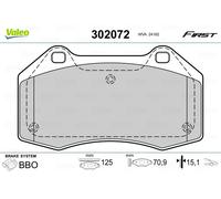 VALEO 302072 Brake pad set