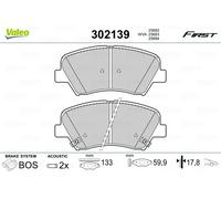 VALEO 302139 Brake pad set