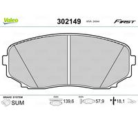 VALEO 302149 Brake Pad Set, disc brake for FORD USA,MAZDA,MAZDA (FAW)