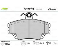 VALEO 302259 Brake Pad Set, disc brake for DACIA,LADA,RENAULT