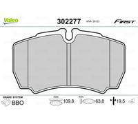 VALEO 302277 Brake pad set