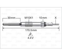 VALEO 345247 Glow Plug for HOLDEN,OPEL,VAUXHALL