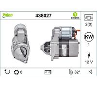 Valeo 438027 Starter 8 Teeth Clockwise Fits Mercedes-Benz A-Class B-Class