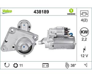 Valeo 438189 Starter Fits Citroën Berlingo 1.6 HDi 115 4x4 1.6 BlueHDi 120