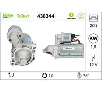 Valeo Starter 438344 - 1,8 kW - 10 Teeth - 12 V | Stop & Start, Rotation Direction: Clockwise