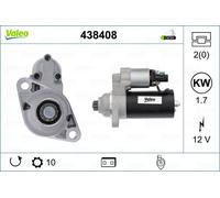 Valeo Starter 438408-1,7 kW - 10 Teeth - 12 V | Rotation Direction: Anti Clockwise