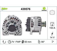 VALEO Alternator 439576 – 150A 14V, 7-groove 50mm Pulley, Clockwise