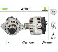 Valeo Alternator 439961-140 Amp - 6 Grooves - 14 V