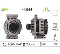 Valeo 443055 Alternator Fits Peugeot Boxer 2.2 HDi 100 2.2 HDi 110 2.2 HDi 120