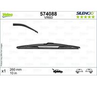 VALEO Silencio Wiper - VR60 - All-Seasons Durable, Resistant, Perfect Fit Conventional Wiper Blade 260mm - Rear - 1 Wiper Blade - 574088