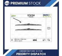 VALEO Silencio Wiper - VM206 - Kit of Cleaning Performance Conventional Wiper Blades with Washer Ramp - 650mm/550mm - Front - Set of 2 Wiper Blades - 574194