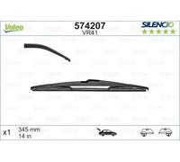 VALEO Silencio Wiper - VR41 - All-Seasons Durable, Resistant, Perfect Fit Conventional Wiper Blade 345mm - Rear - 1 Wiper Blade - 574207