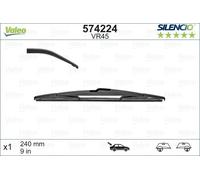 VALEO Silencio Wiper - VR45 - All-Seasons Durable, Resistant, Perfect Fit Conventional Wiper Blade 240mm - Rear - 1 Wiper Blade - 574224